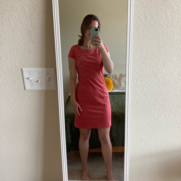 Nanette Lepore salmon suede dress 4 - Picture 4 of 6